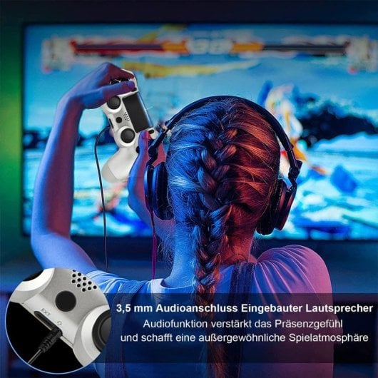 Kinsi P4YXSB Gamepad Compatible con PS4 Gris Plata