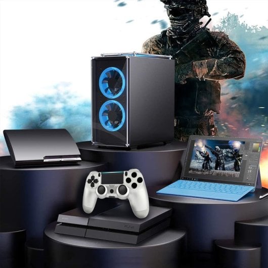 Kinsi P4YXSB Gamepad Compatible con PS4 Gris Plata
