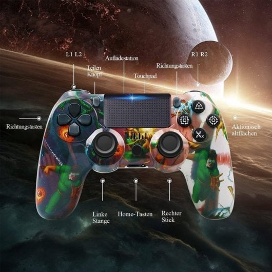 Kinsi P4YXSB Gamepad Compatible con PS4 Hulk