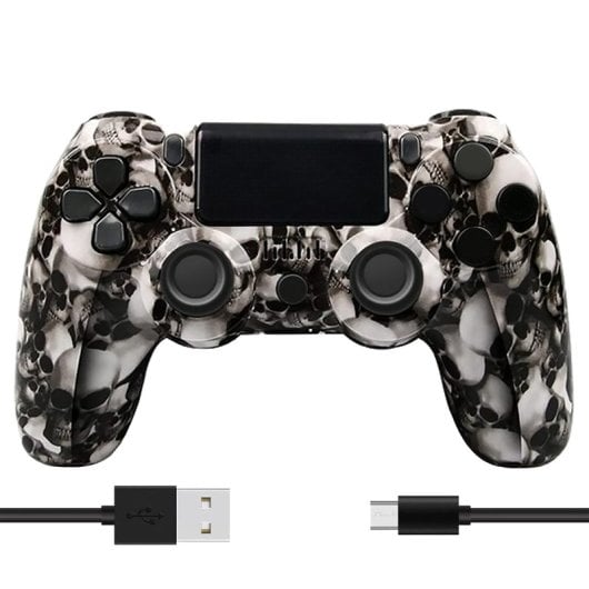 Kinsi P4YXSB Gamepad Compatible con PS4 Cabeza de Fantasma
