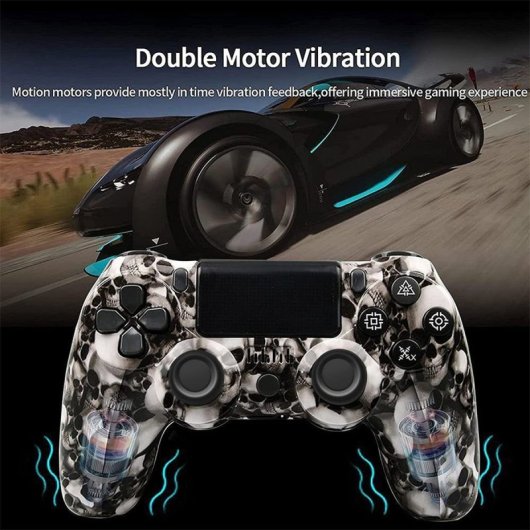 Kinsi P4YXSB Gamepad Compatible con PS4 Cabeza de Fantasma