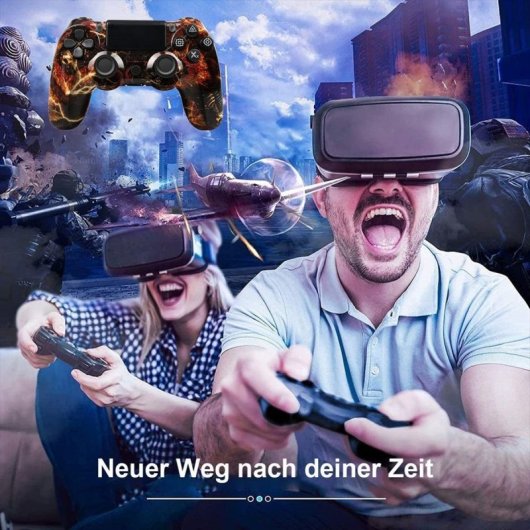 Kinsi P4YXSB Gamepad Compatible con PS4 Fantasma de Fuego