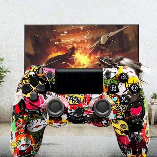 Kinsi P4YXSB Gamepad Compatible con PS4 Dibujos Animados
