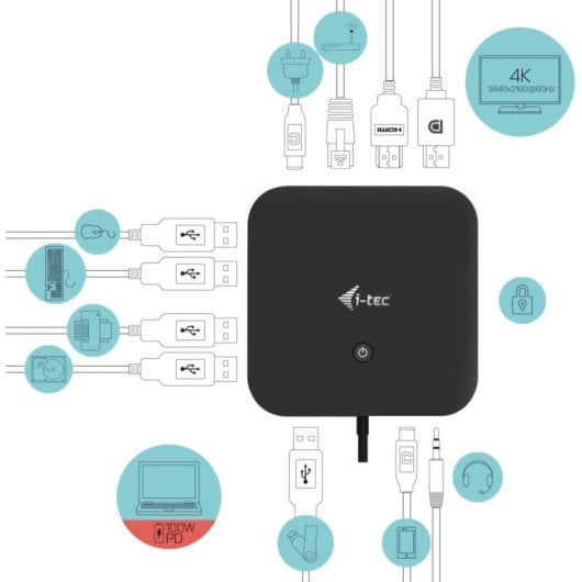 I-tec USB-C HDMI DP Dockingstation mit Stromversorgung 100 W