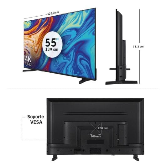 Nilait Prisma NI-55UB7001S 55" LED + Harmony Sound bar Barra de Sonido Bluetooth 2.0 30W