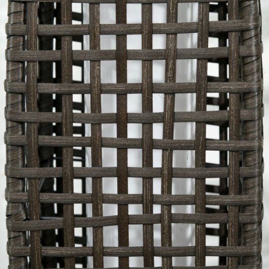 Outsunny Lámpara Solar de Jardín de Ratán Sintético con Luces LED 21x21x78 Cm