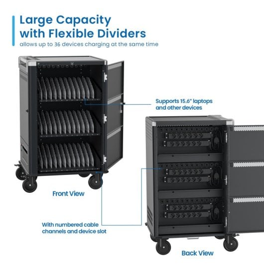 Ewent Ew1701 Ladewagen für 36 Geräte – Intelligentes Ladesystem