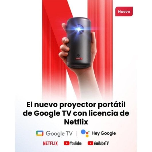 Projetor Nebula Capsule 3 FullHD 200 Lúmenes 120" Laser DLP Android TV Google TV Portátil