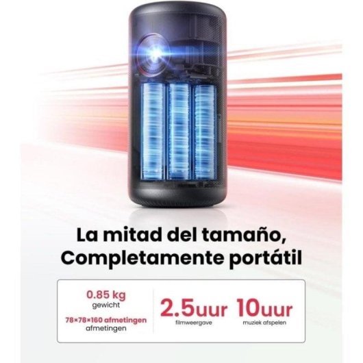 Projetor Nebula Capsule 3 FullHD 200 Lumens 120" LED DLP Smart TV Portátil