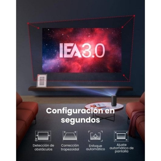 Projetor Nebula Capsule 3 FullHD 200 Lúmenes 120" Laser DLP Android TV Google TV Portátil