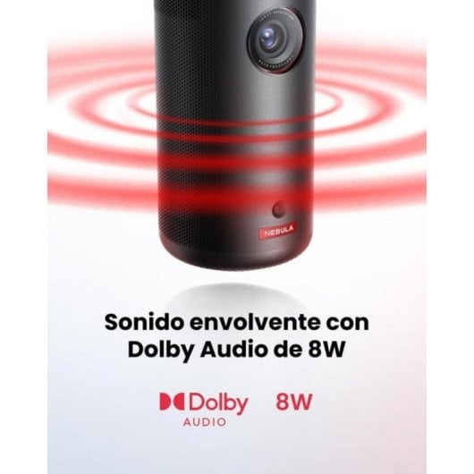 Projetor Nebula Capsule 3 FullHD 200 Lúmenes 120" Laser DLP Android TV Google TV Portátil