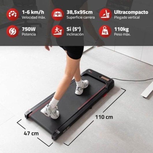 FITFIU Fitness MC-60 Cinta de Correr Plegable Inclinación Manual Vel. Máx. 6km/h