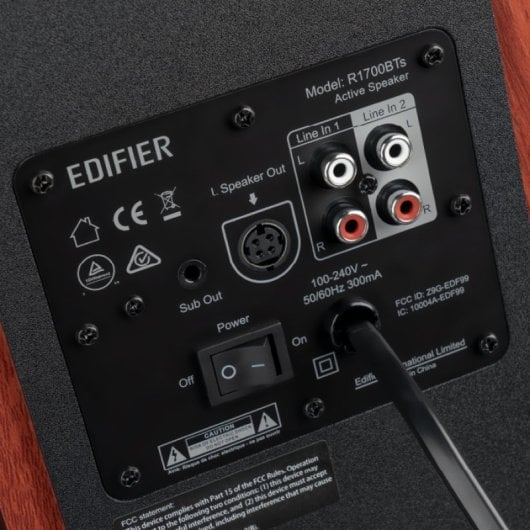 Edifier R1700BTs Enceintes actives 2.0 avec sortie caisson de basses et Bluetooth