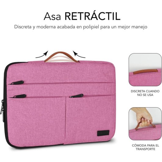 Subblim Air Padding 360 Funda para Portátil 14" Rosa
