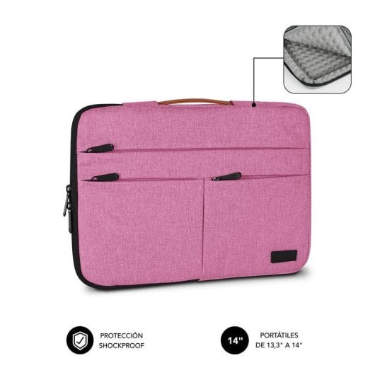 Capa Subblim Air_padding 360 para Portátil 14" Rosa