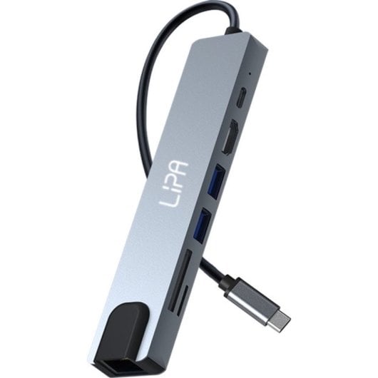 Lipa S8 Dockstation USB-C Grau