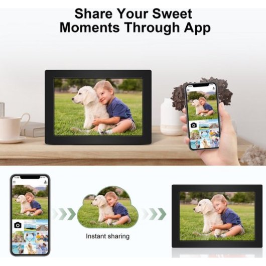 Lipa X80 Marco Digital Android Frameo 32GB Negro