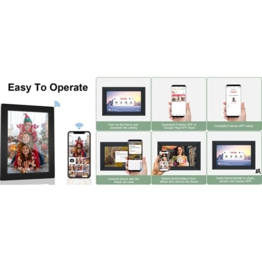 Lipa X80 Marco Digital Android Frameo 32GB Negro