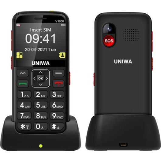 Lipa Uniwa V1000 Seniorentelefon 4G Schwarz