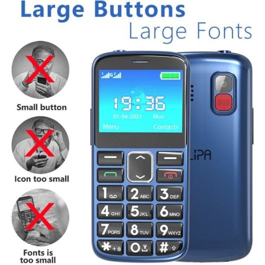 Lipa F70 Telefone Sénior 4G Preto