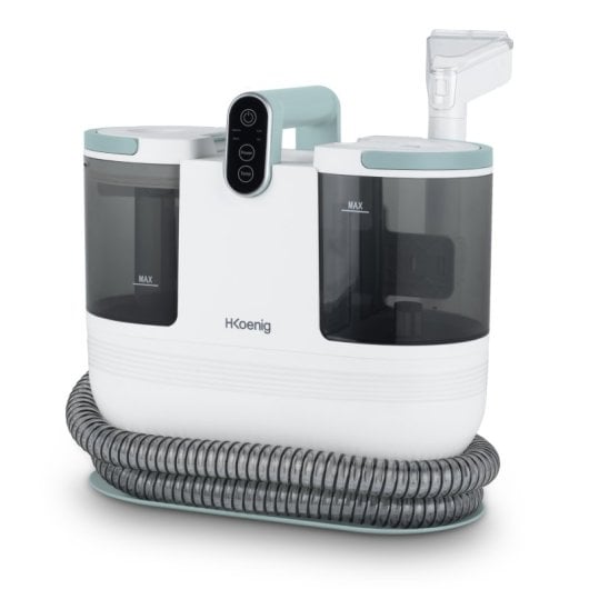 H.Koenig TWT88 Limpiador Textil con Agua Caliente 60ºC con Doble Depósito 1600ml/950ml 1200W