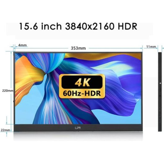 Lipa AX-60 Monitor Portátil 15.6" LED UltraHD 4K