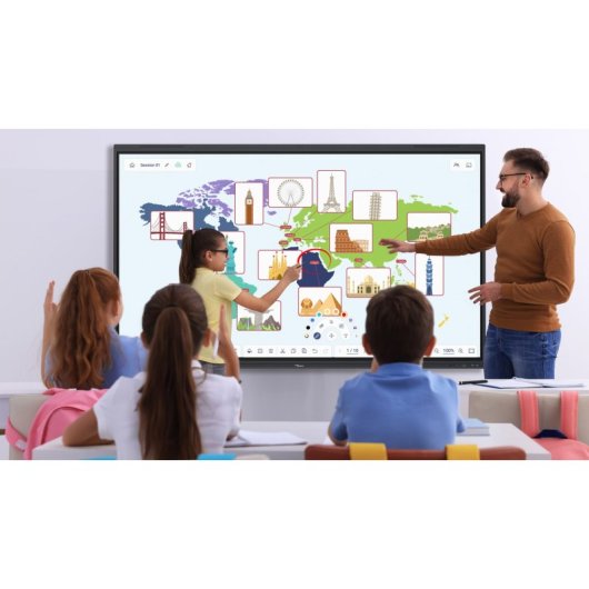 Optoma Premium Creative Touch Serie 5 de 75" Pantalla Interactiva Certificación Google EDLA Táctil
