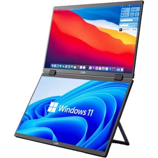 Lipa HDR-72 Monitor Portátil Dual Doble Pantalla 15.6" LED IPS FullHD