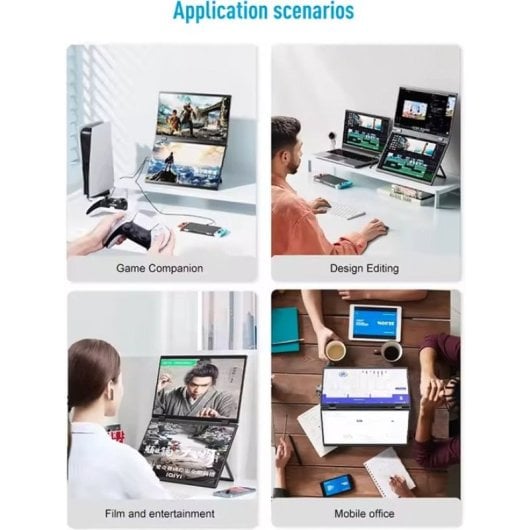 Lipa HDR-72 Monitor Portátil Dual Doble Pantalla 15.6" LED IPS FullHD