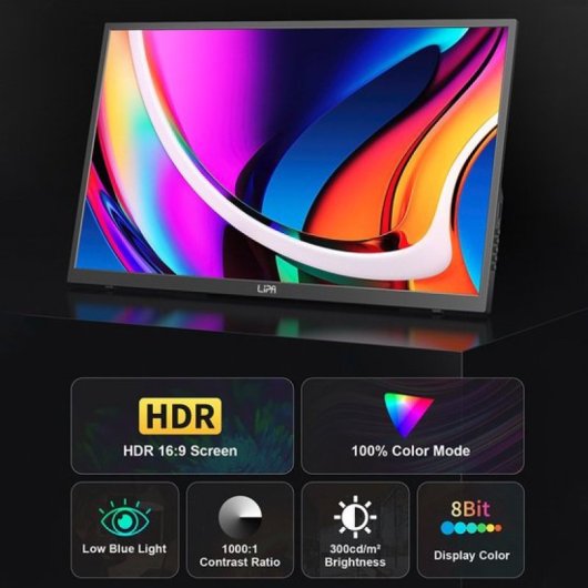 Lipa HDR-80 Monitor Portátil 18.5" LED  FullHD 100 Hz