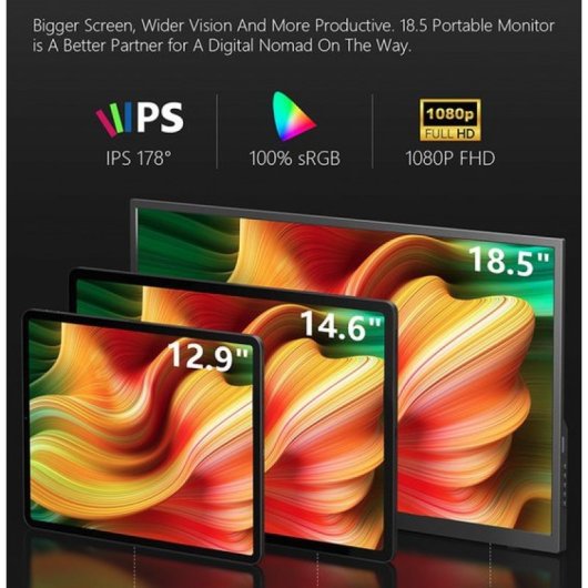 Lipa HDR-80 Monitor Portátil 18.5" LED  FullHD 100 Hz