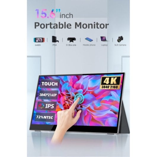 Lipa AX-60T Monitor Portátil com Painel Tátil 15.6" LED UltraHD 4K
