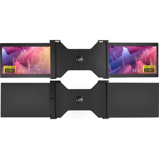 Lipa HDR-70 Monitor Triple Pantalla para Portátil 11.6" LED FullHD