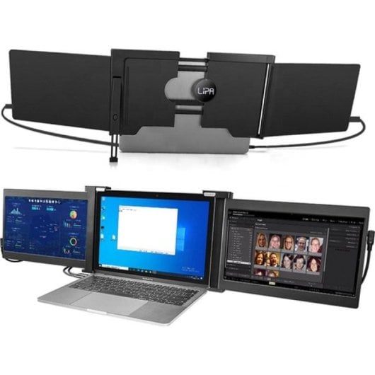Lipa HDR-70 Monitor Triple Pantalla para Portátil 11.6" LED FullHD