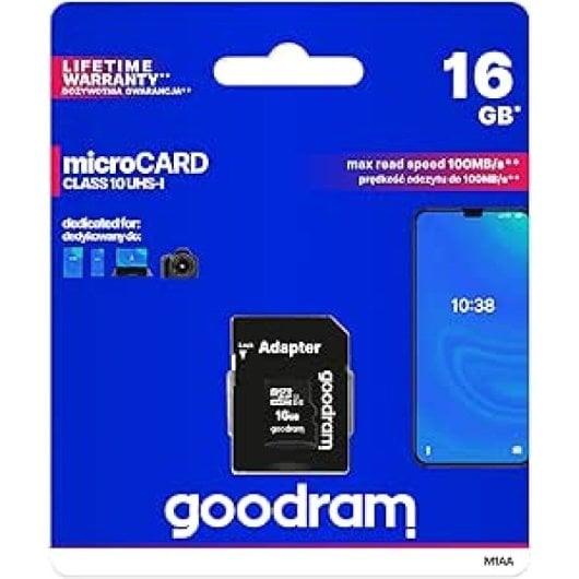 GoodRam AT-S8 Cartão de Memória 16GB Classe 10 UHS-1