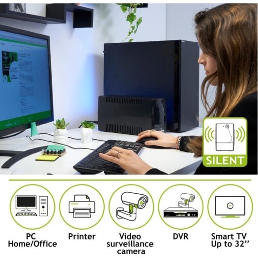 Tecnoware Era Plus 1500 SAI Línea Interactiva 1500VA 1050W con 2 Salidas Schuko