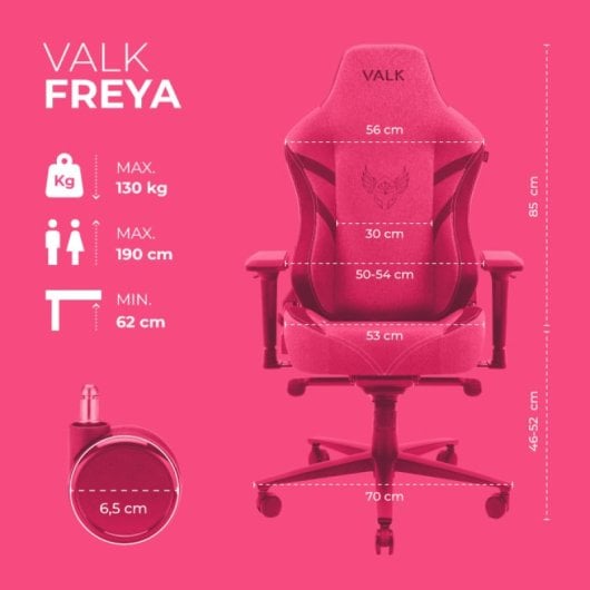 VALK Freya Silla Gaming de Tela Blanco Perla