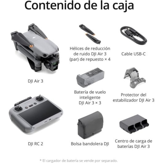 DJI Air 3 Fly More Combo 4 rotori Quadricottero 48 MP 3840 x 2160 Pixel 4241 mAh Nero, Grigio