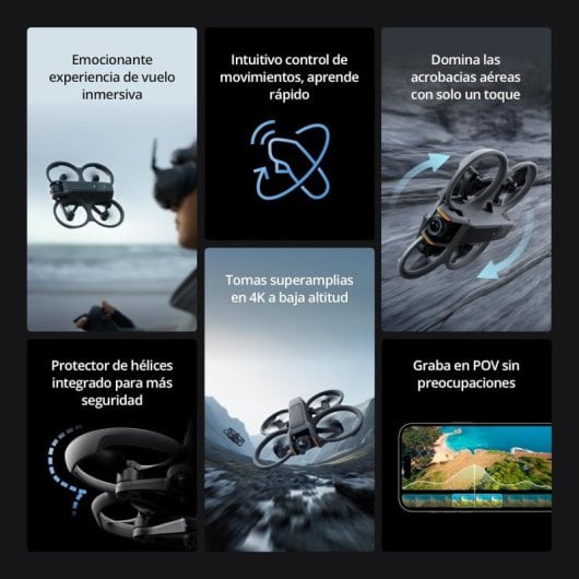 DJI Avata 2 Fly More Combo (3 Batterien) 4 Rotoren Quadrocopter 12 MP 3840 x 2880 Pixel 2150 mAh Schwarz
