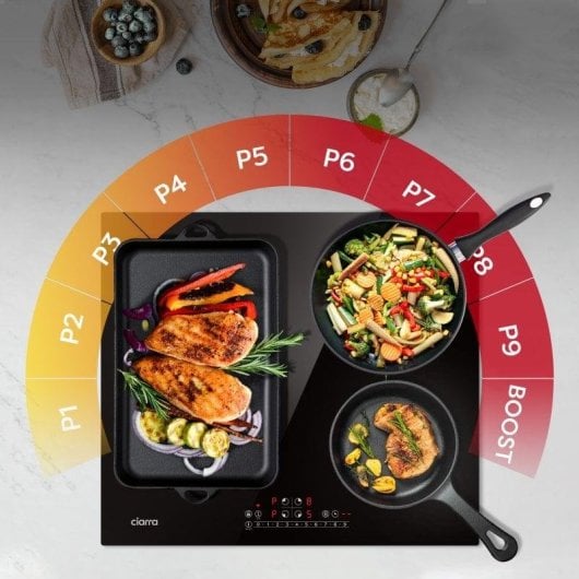 Piano a induzione Ciarra AWBIH4BF 4 zone 7200W Flex Boost 60cm Nero