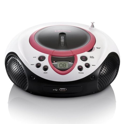 Lenco Scd-38 Usb Rose - Radio Fm Portable Avec Lecteur Cd Et Usb - Rose