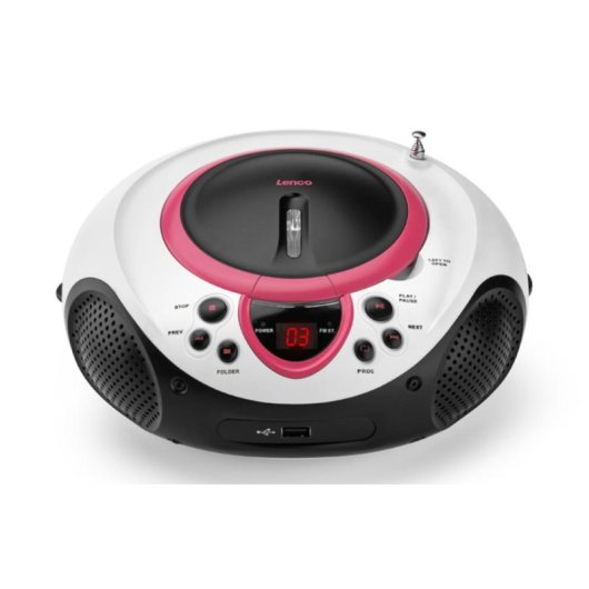 Radio CD USB Portative Lenco SCD-38 Rose