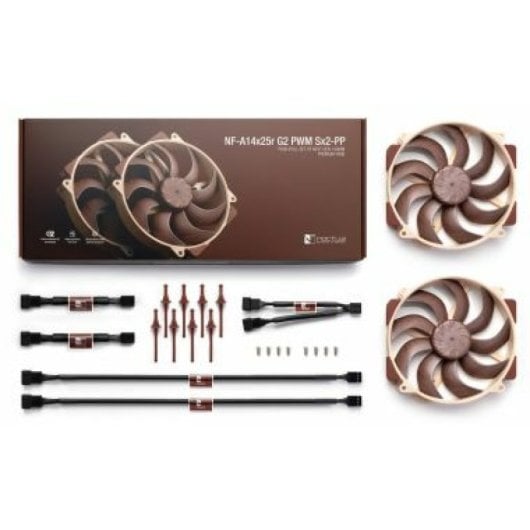 Noctua NF-A14x25r G2 PWM Sx2-PP 2-Pack 140mm Ventole Aggiuntive Marrone
