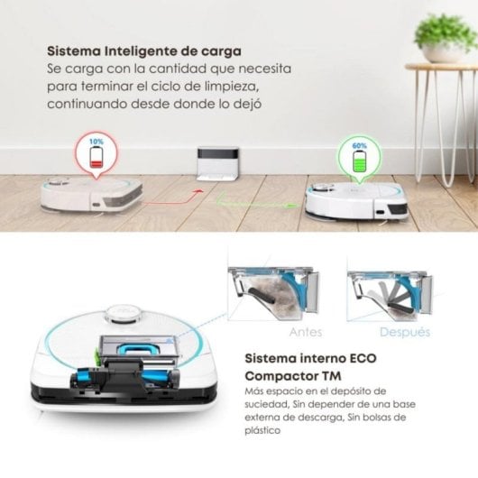 Saugroboter mit Wischfunktion Smartbot Hobot LEGEE-D8 PRO Eco Compactor Mit Absaugstation Navigationsklasse LiDAR 5.000 Pa