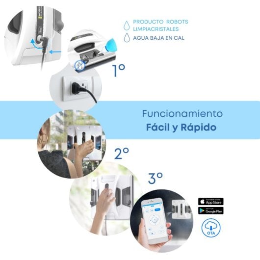 Limpador de janelas robô Hobot 2S com pulverizador automático duplo