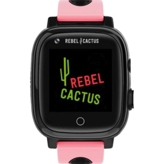Rebel Cactus GO 4G GPS Bluetooth 41mm Ecrã TFT Rosa IP67 Resistência à Água Crianças SOS