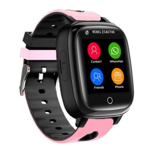 Rebel Cactus GO 4G GPS Bluetooth 41mm Ecrã TFT Rosa IP67 Resistência à Água Crianças SOS