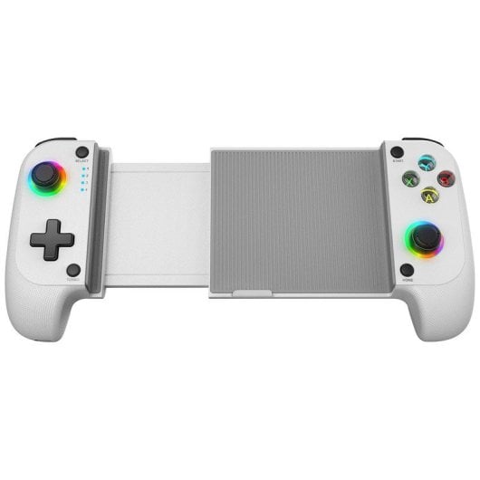 Mars Gaming MGPX Gamepad Vibración Dual Función Turbo Bluetooth 5.0 RGB Blanco para Android e IOS
