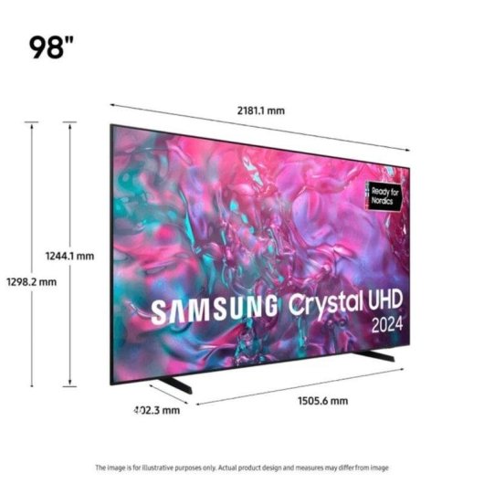 TV Samsung LED TU98DU9005KXXC 98" 4K UltraHD 100Hz Smart TV Tizen HDR10 Plus