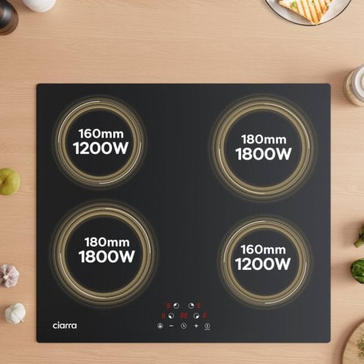 Ciarra AWBBIH4-D Placa de Inducción 4 Zonas 6000W 59cm